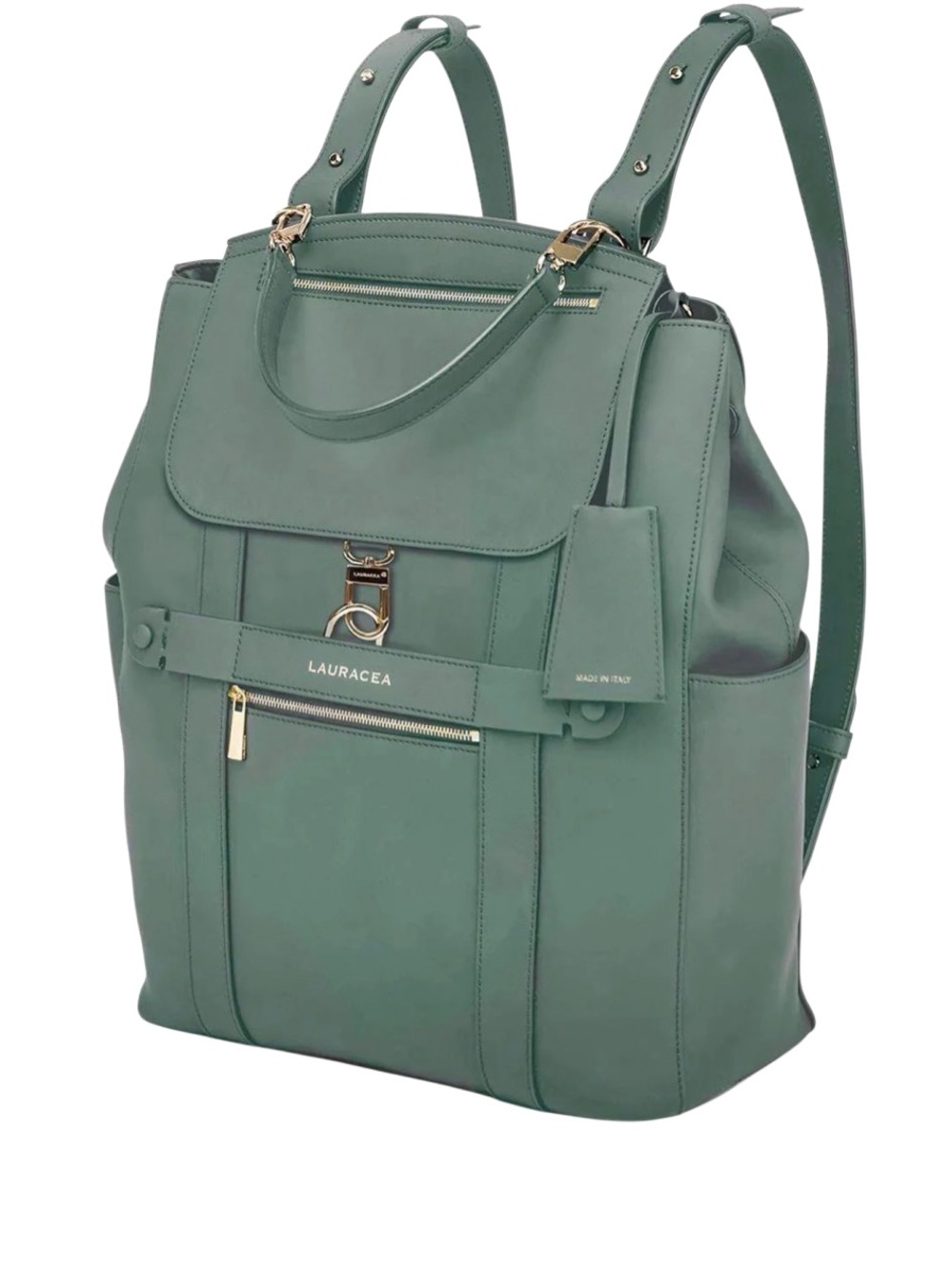 Lauracea Convertible Equine Backpack Tote Sage Green Khaki